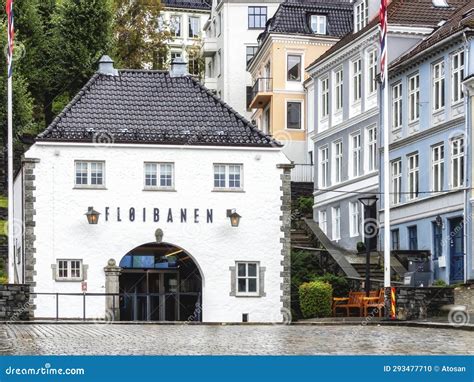 Entrance To The Floibanen Cable Car Bergen Norway Stock Photo Image