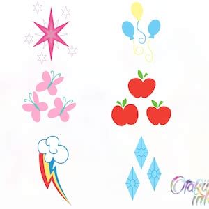 Cutie Mark of Each of the Mane Six Twilight Sparkle, Pinkie Pie ...