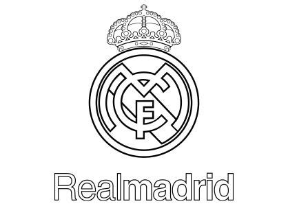 Dibujo Para Colorear El Escudo Del Real Madrid Club De F Tbol Con Las