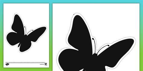 Butterfly Silhouette Cut Out Profesor Hizo Twinkl