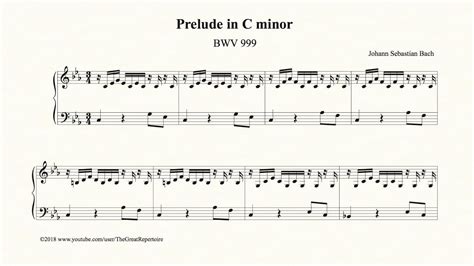 Bach Prelude In C Minor Bwv 999 Guitar Youtube