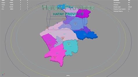 Hatay Province Mediterranean Region Turkey map region 3D model rigged ...