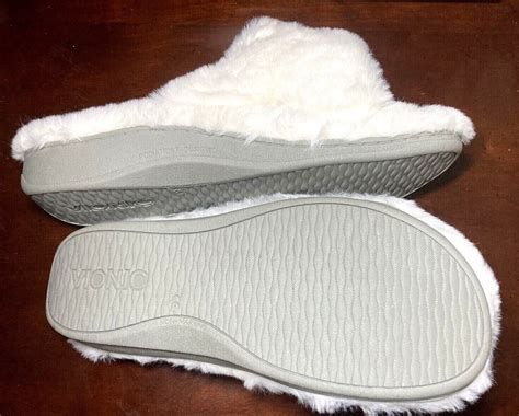 Vionic Indulge Relax Plush Womens Slippers Ivory Size 10 M For Sale