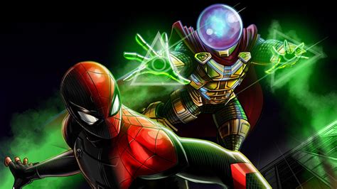 Spiderman And Mysterio Artwork Wallpaper Hd Superheroes Wallpapers 4k Wallpapers Images