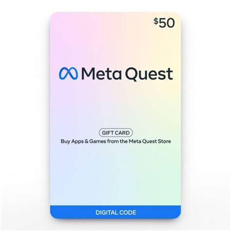 Meta Quest Gift Card Digital In 2023 Virtual Gift Cards Gift Card