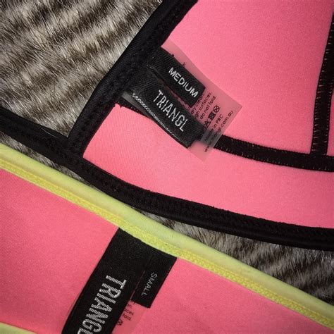 Genuine Triangl Yellow Lemon Pink And White Bikini Depop