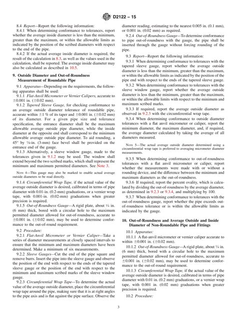 Astm D Standard Test Method For Determining Dimensions Of