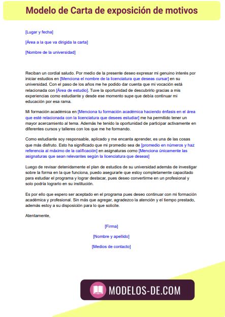 Carta Exposicion De Motivos Para Ser Docente Quotes Best F Images And