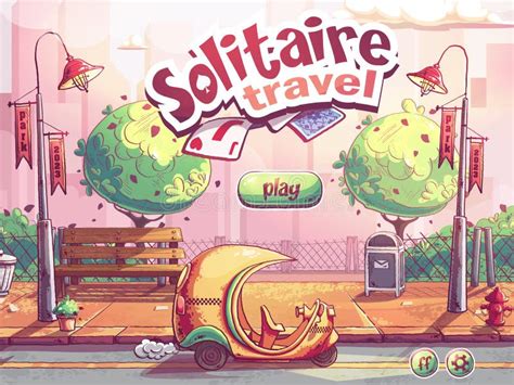 Solitaire Travel Main Window The Match 3 Game Stock Vector