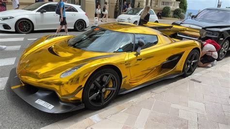 First Koenigsegg Jesko Gold Monaco Carspotting Supercars Koenigsegg