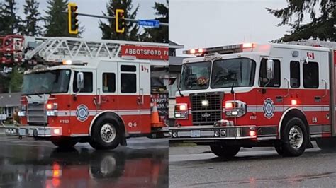 Abbotsford Fire Rescue Service Quint Engine Responding Youtube