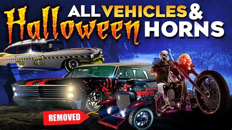 Gta 5 Online All Rare Halloween Vehicles And Horns 2023 Franken Stange