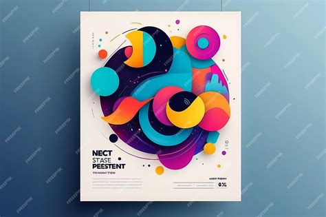 Premium Photo Colorful Abstract Poster Design Template