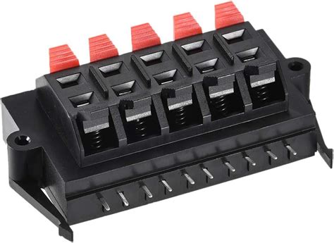 Sourcing Map 10 Way Spring Speaker Terminal Clip Push Release Connector