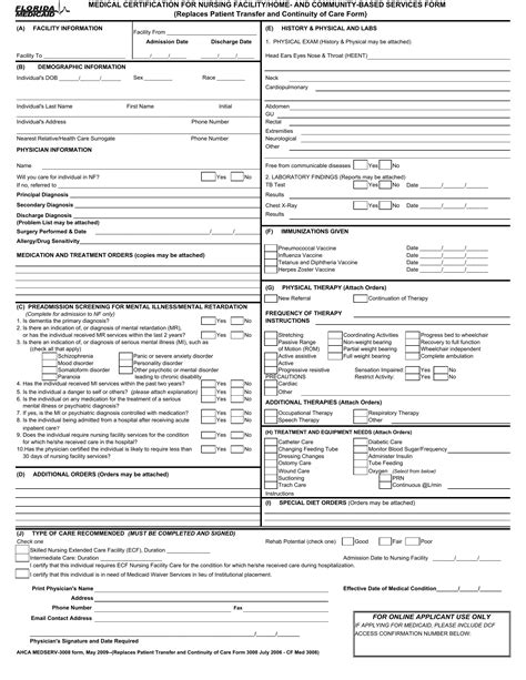 Nursing Home Form ≡ Fill Out Printable Pdf Forms Online