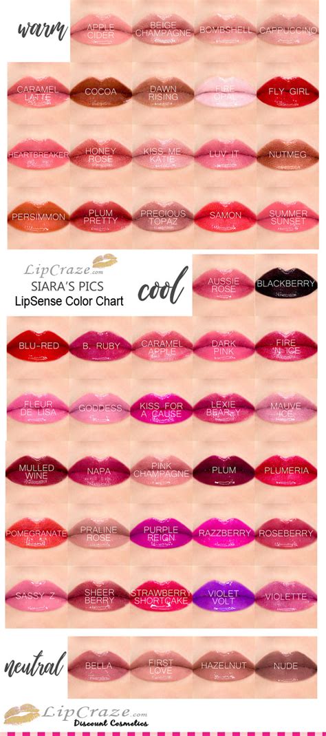 Senegence Lipsense Color Chart Lipcraze