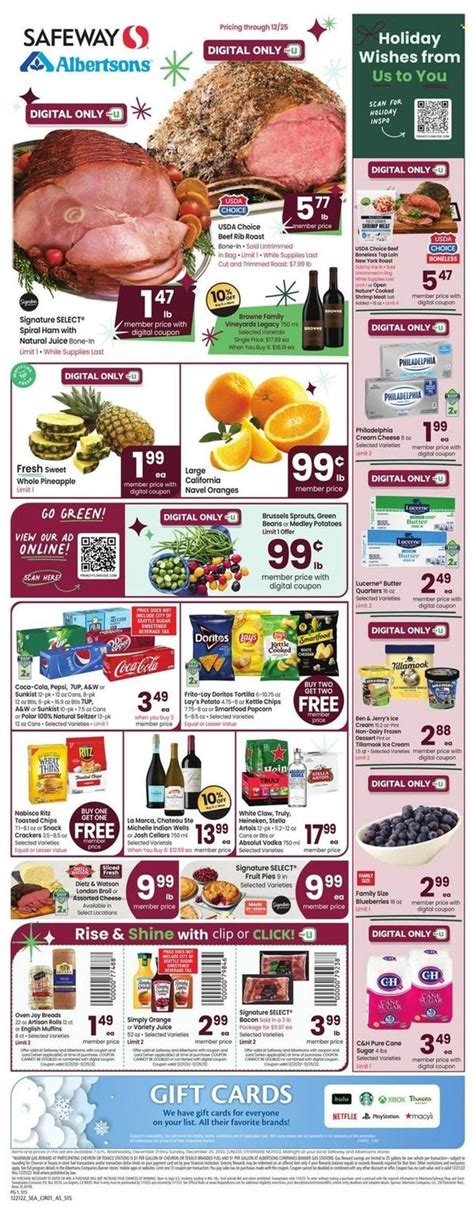 Safeway Wa Weekly Ad Flyer Specials December To December