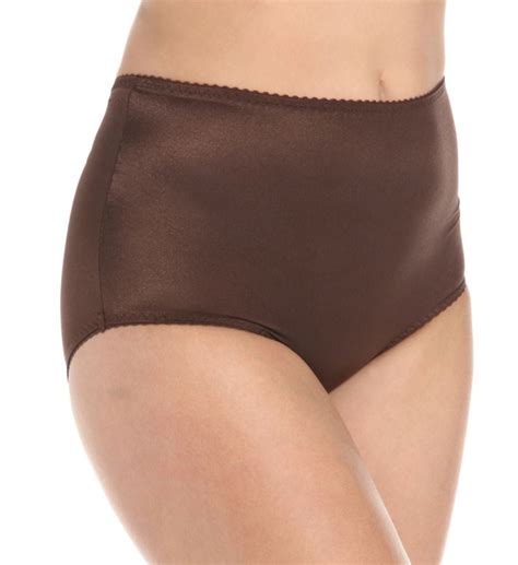 Womens Vassarette 40001 Undershapers Smoothing And Shaping Brief Panty Chocolate Kiss Xl