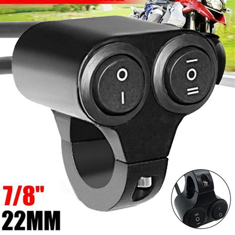 Motorcycle Atv Handlebar Headlight Fog Spot Light On Off Switch