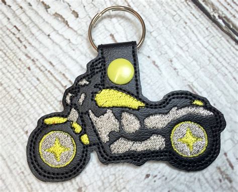 Motorcycle Key Fob – Snap Tab – In The Hoop – Snap/Rivet Key Fob ...