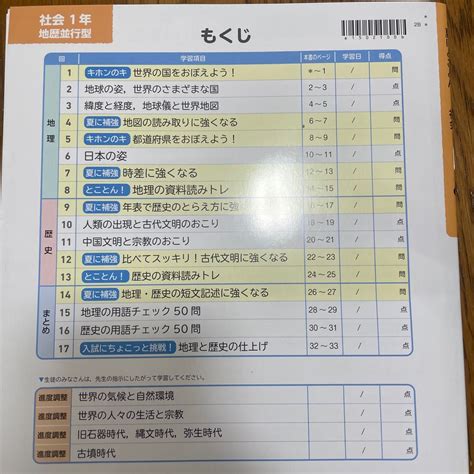 【令和5年度版・教師用見本】中学1年 サマースクール 夏にとことん 明治図書出版 地理 歴史｜paypayフリマ