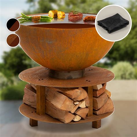 BBQ Toro Brasero Ø 60 cm Aspect rouille Brasero d extérieur avec