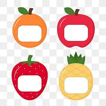 Tag Nama Buah Identitas Label Label Nama Desain Tag Nama Sekolah Imut