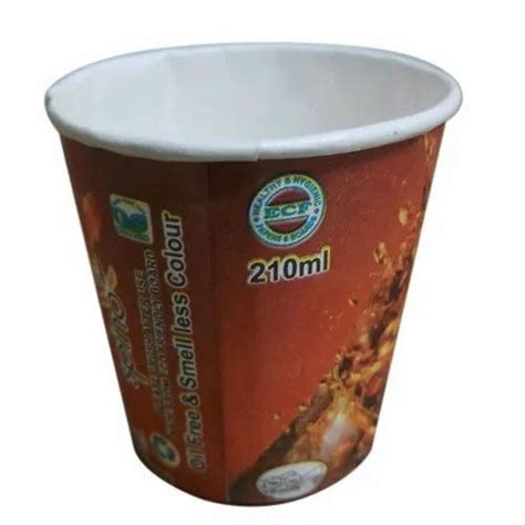 Printed Cold Drink Paper Cup Capacity 210 ML Features Eco Friendly