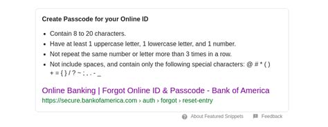 Bank Of America Dumb Password Rules