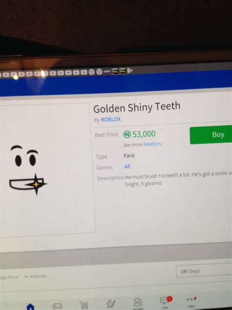 Golden Shiny Teeth Roblox