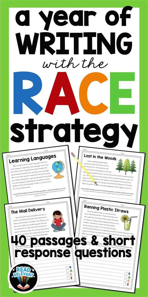 Race Strategy 40 Prompts And Passages For All By Read Relevant Races Writing Strategy