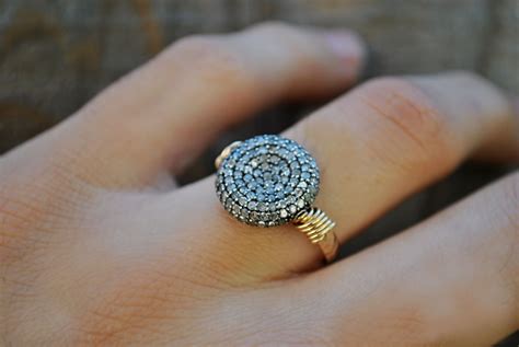 Pave Diamond Ring Etsy