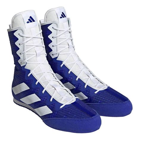 Sapatilha De Boxe Adidas HOG 4 BOOTS HP9612 Azul Branco Acscombat