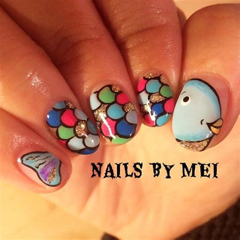 Rainbowfish Storybooks Handpainted Gelnails Fish Nailsbymei For