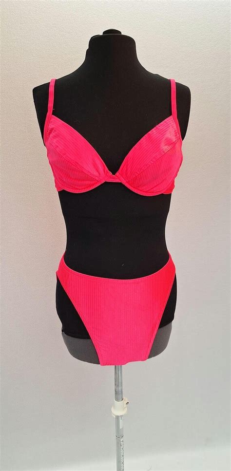 Oh So HOT Pink 1980s 90s CATALINA Bikini Excellent C Gem
