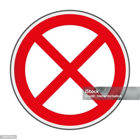 Zakaz Bez Symbolu Znak Ostrzegawczy I Stop Ilustracja Wektorowa