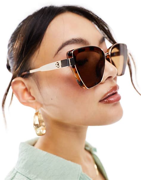 River Island Oversized Cateye Sunglasses In Tortoiseshell Asos