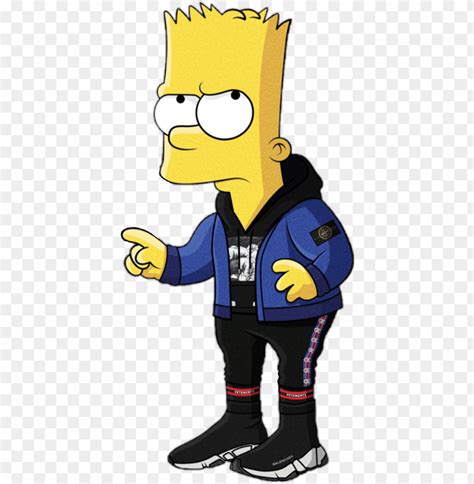 Free Download Hd Png Bart Simpson Simpsons Yeezy Hoodie Kicks