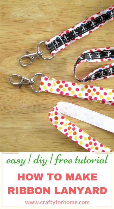 Easy Ribbon Lanyard Diy Lanyard Diy Projects For Adults Crafts For Kids