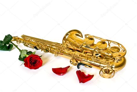 Sax And Rose — Stock Photo © Raikhel 3609608