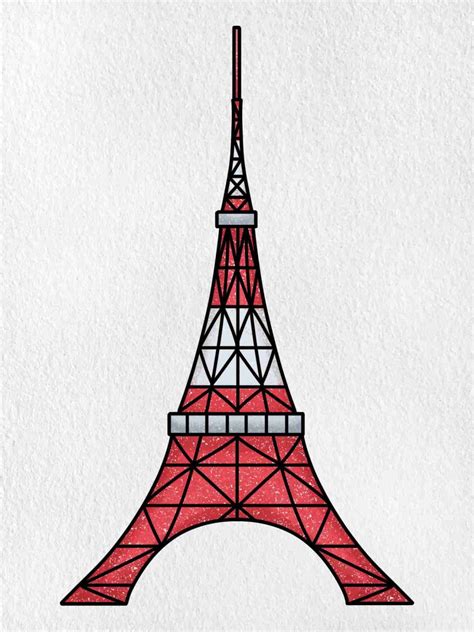 How To Draw The Tokyo Tower Helloartsy