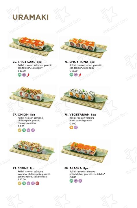 Menu At Wave Sushi Lab Restaurant Milan