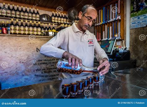 Ginjinha Or Ginja Tradition Portuguese Liqueur Made By Infusing Ginja