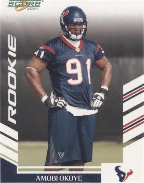 2007 Score Rookie Amobi Okoye 340 Glossy Rc For Sale Online Ebay