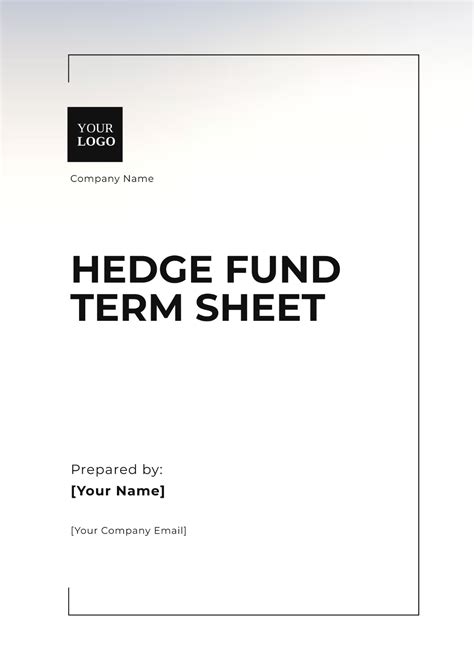 Free Term Sheet Templates To Edit Online And Print