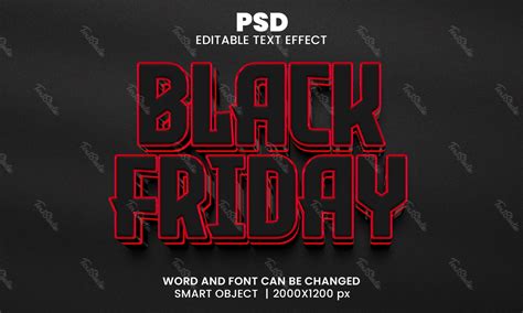 Black Friday 3d Efecto De Texto Archivo Psd Photoshop Premium