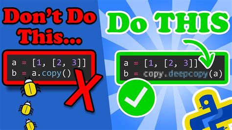 How To Copy Lists In Python Shallow Copy Vs Deep Copy Youtube