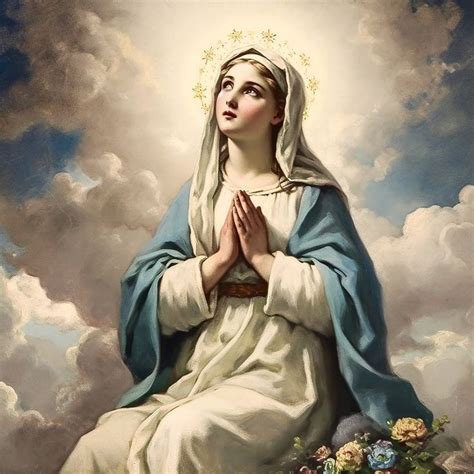 Virgin Mary Virgin Mary Art Virgin Mary Praying Blessed Mother Mary