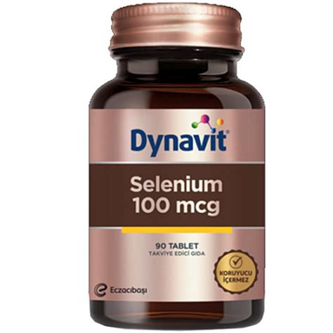 Dynavit Selenium 100 mcg Takviye Edici Gıda 90 Tablet Nar Ecza