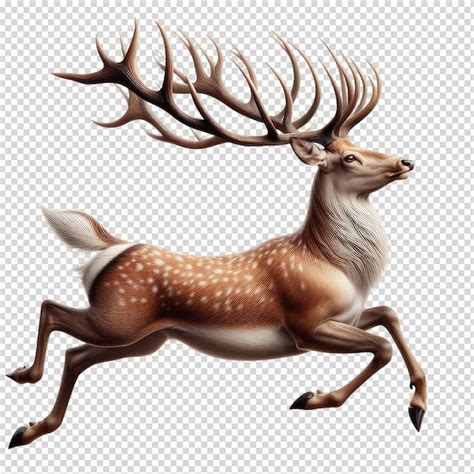 Premium Psd A Deer With Antlers Is Shown On A White Background